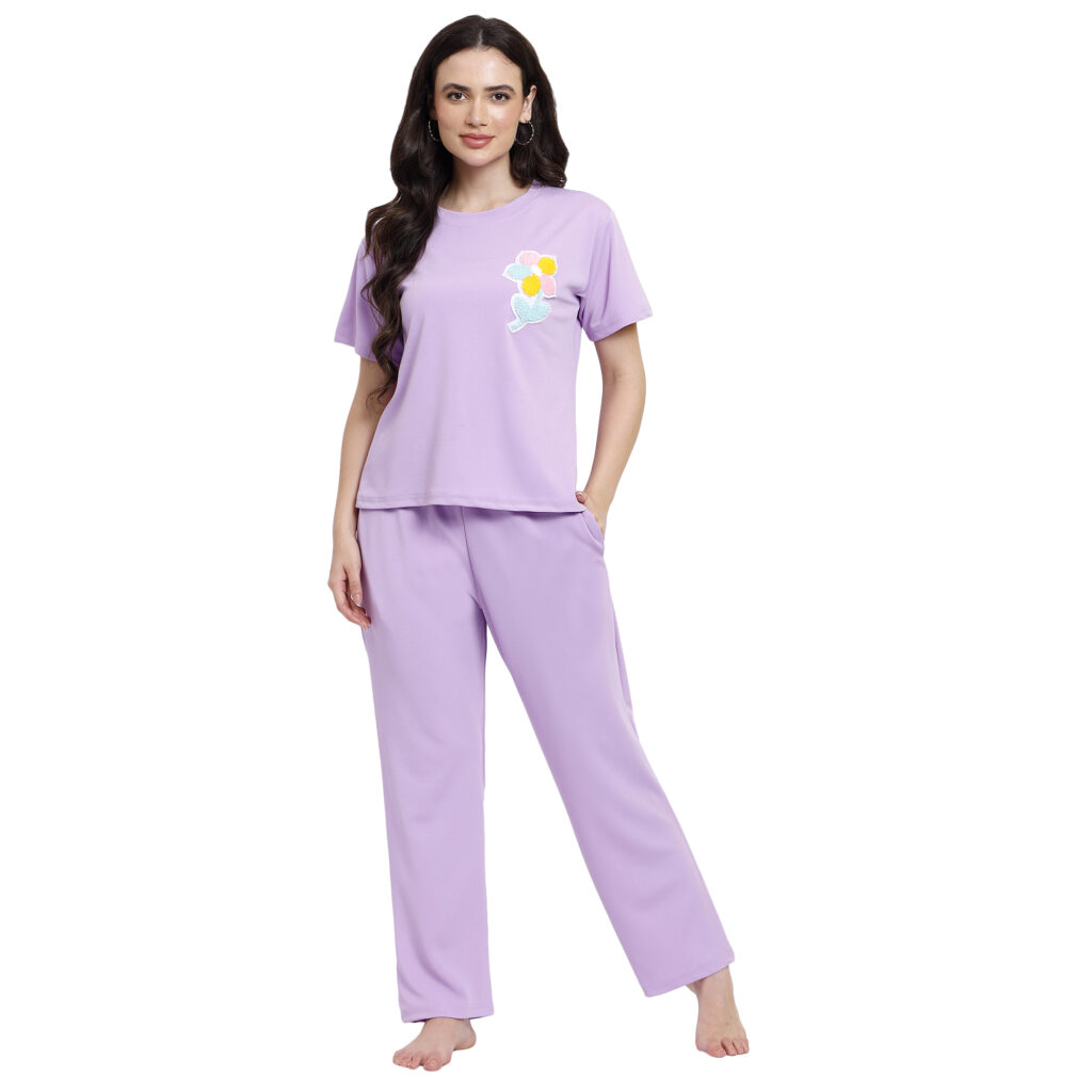 Purple flower nightsuit