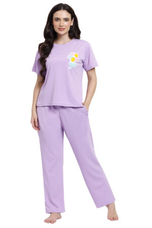 Purple flower nightsuit
