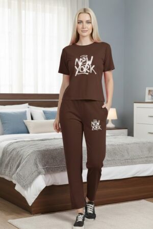 Two-Piece Co-ord Set - BROWN